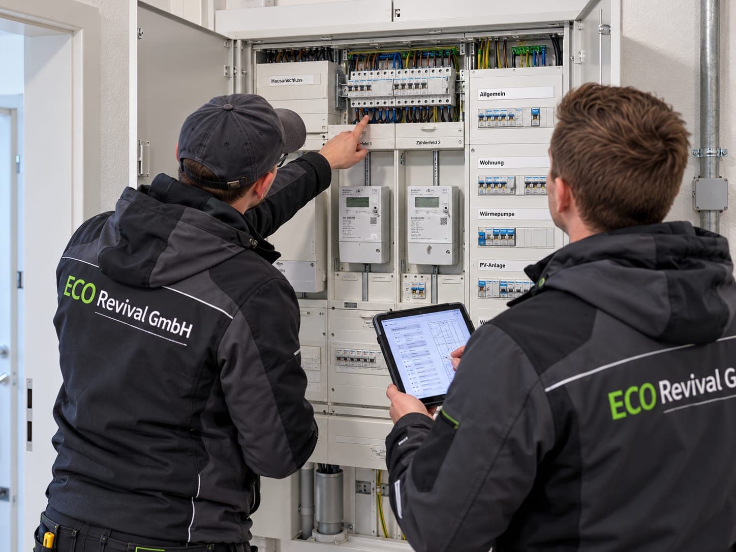 Dokumentation eines Zählerschranks mit dem Tablet